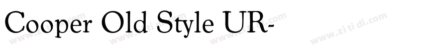 Cooper Old Style UR字体转换